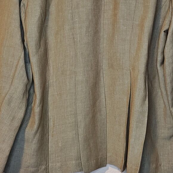 Eileen Fisher Jacket Womens Medium Linen Blend Button Front Casual Layering - Picture 6 of 13